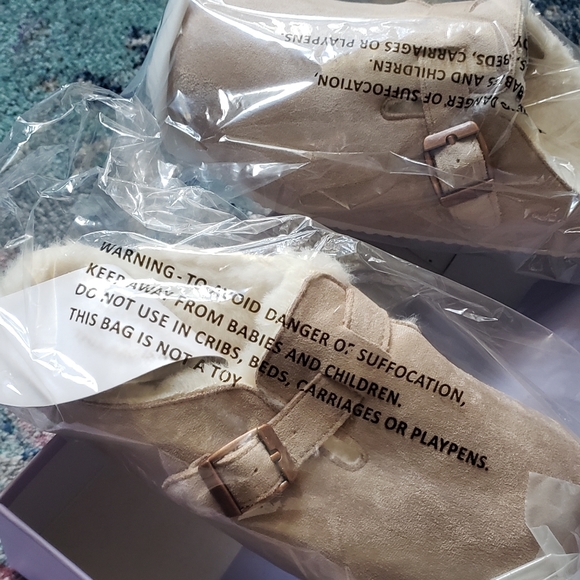 Boston Clog Mules 💕 Light Blush Clogs 👡 NWT 💖 BNIB 🌟 SIZE 7.5 💫 Fur & Suede - Picture 14 of 17